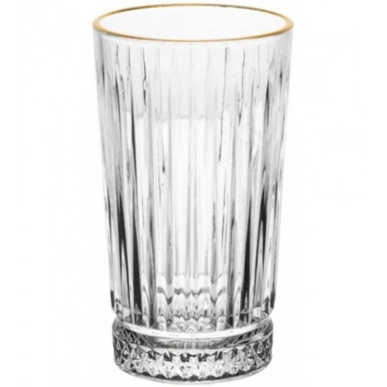 Copo Avulso 280ml Alto com Fio de Ouro Deli Diamante Cristal Ecológico
